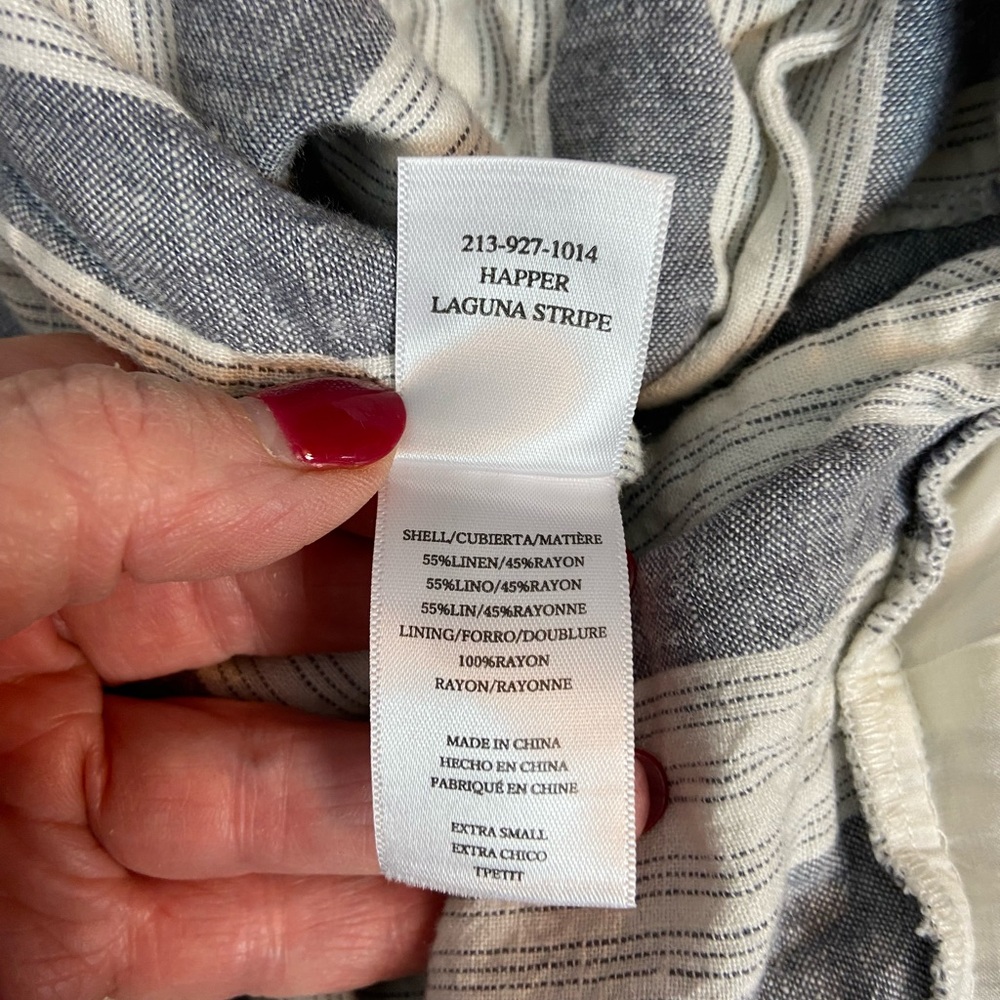 Rails Striped Gray and White Jumpsuit - Picture 8 of 9